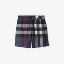 Short de bain Burberry Check Bleu