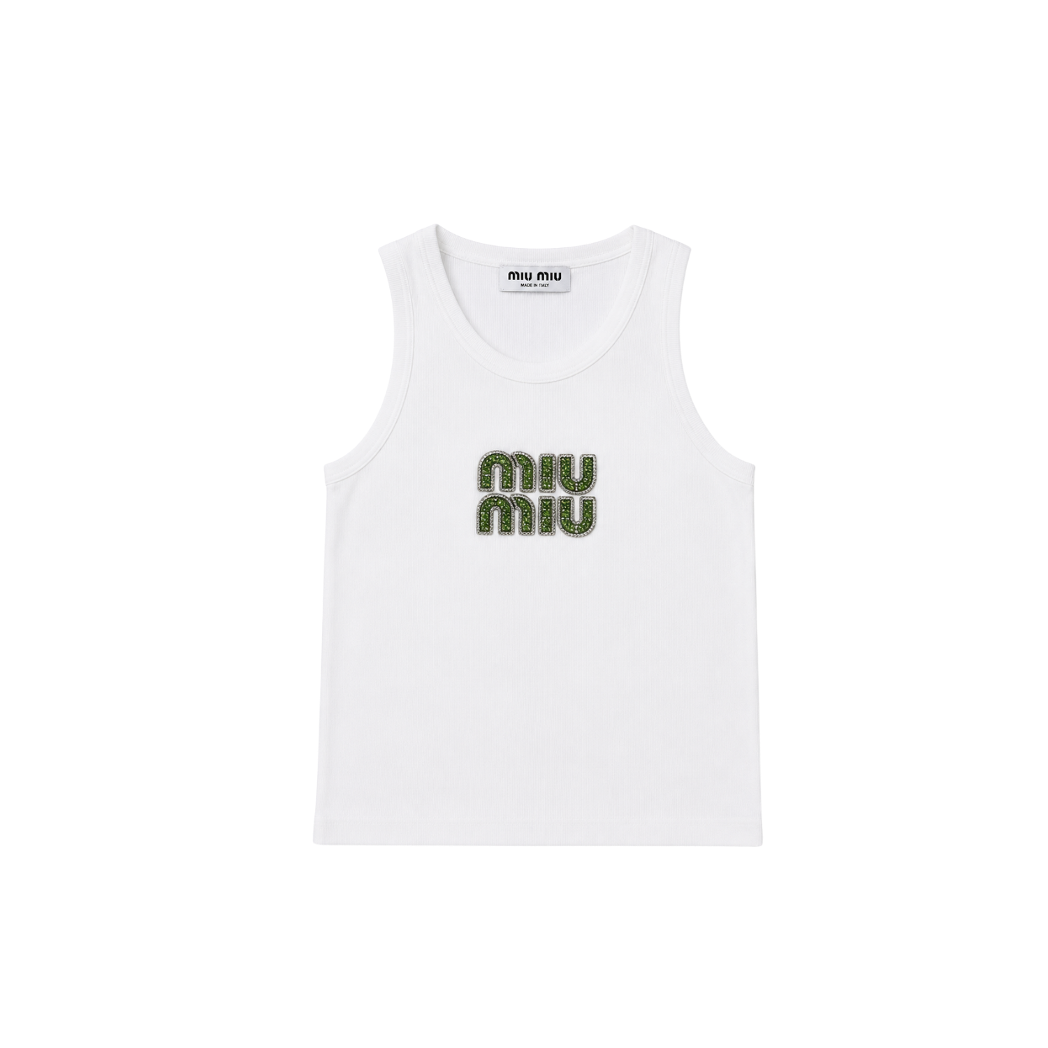 Haut Top Miu Miu Blanc et Vert