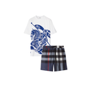 Ensemble complet Burberry T-shirt + Short de bain Bleu