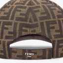 Casquette de baseball en tissu jacquard FF brun - vue 2