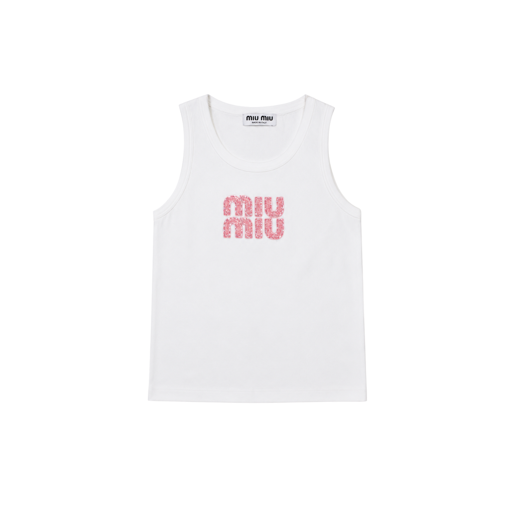 Haut Top Miu Miu Blanc et Rose